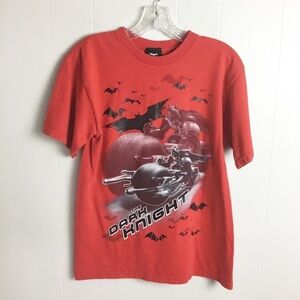 Vintage Batman The Dark Knight Red Tee Shirt Size L Boys or Small Womens